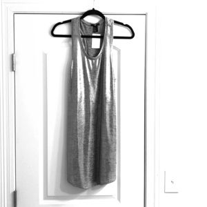 NWT H&M silver metallic dress NWT size small